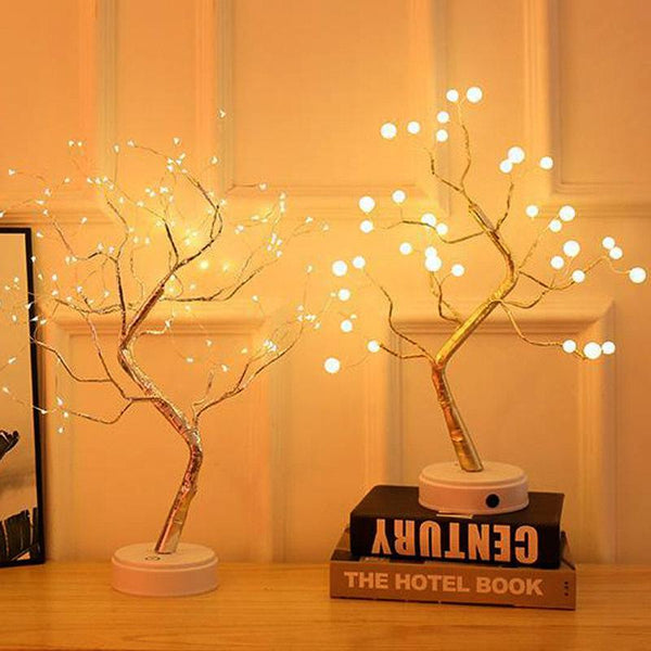 BESTA - Arbre Lumineux Blanc Chaud LED Ampoules Lumières USB Bonsaï  Lumières D'Arbre Lumières Décoratives pour Noël Intérieur Décoration  ​Maison Fête Mariage Festival Décor(45cm/1.5ft) - Lampes à poser - Rue du  Commerce