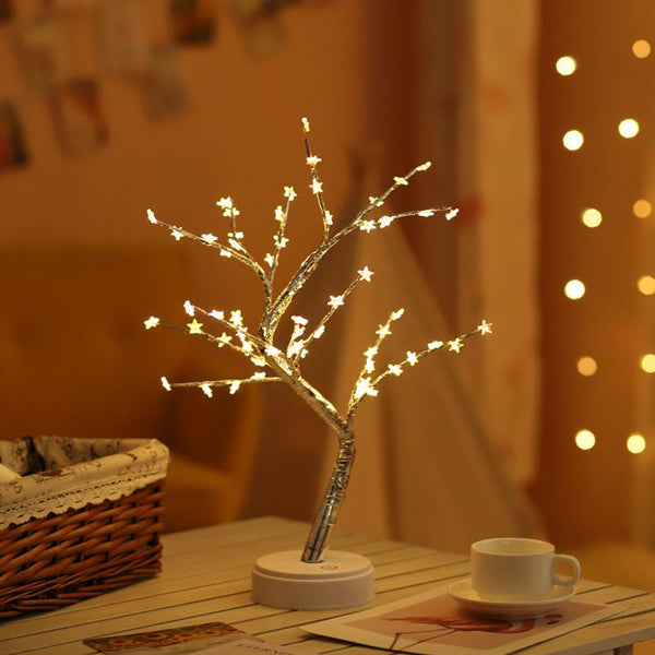 BESTA - Arbre Lumineux Blanc Chaud LED Ampoules Lumières USB Bonsaï  Lumières D'Arbre Lumières Décoratives pour Noël Intérieur Décoration  ​Maison Fête Mariage Festival Décor(45cm/1.5ft) - Lampes à poser - Rue du  Commerce